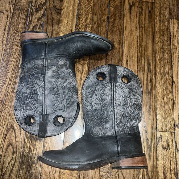 Smoky Mountain Boot Other - Smoky Mountain Boot Men 8.5EE Duke Black Distress Leather Cowboy Boot Style 4912